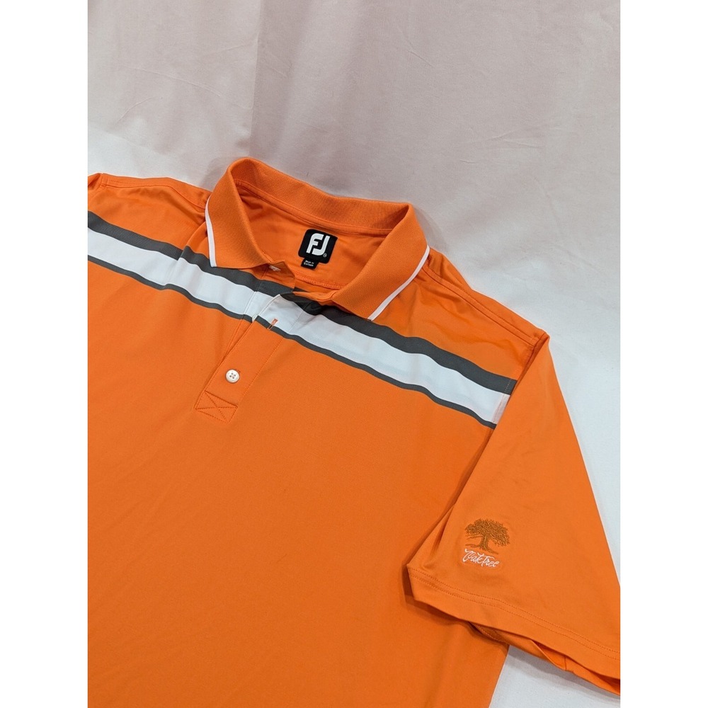 FootJoy Polo Shirt Mens Extra Large Orange Golf Driving‎ Range Oak Tree National